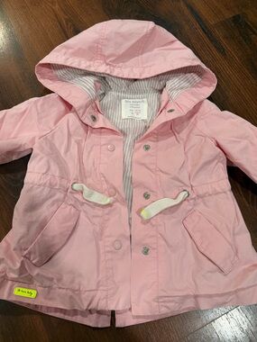 Adorable Zara girls pink jacket Sz 18-24